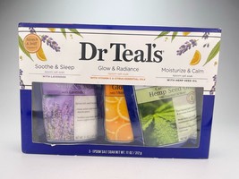 Dr Teals Epsom Salt Soak 3 Piece Variety Pack Gift Set Sooth And Sleep L... - £15.17 GBP