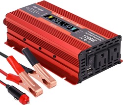 Dc12V To 110V Ac Converter For Cars, 1200W Power Inverter With Lcd Displ... - $59.99