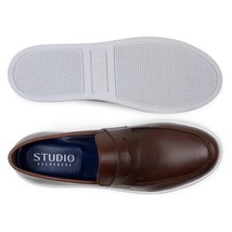 Belvedere Elliot Penny Loafer Walking Sneaker Italian Leather Brown image 4