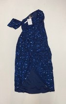 ASOS Design Pencil Midi Dress with All over Sequin in Navy UK 8 (exp134) - £24.98 GBP