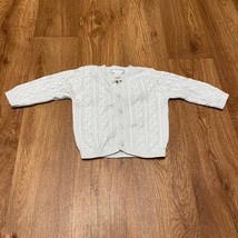 Janie &amp; Jack Baby Blue Cable Knit Cardigan Sweater Boys Size 3-6M Months - £12.52 GBP