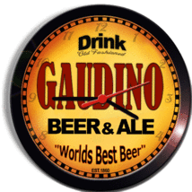 GAUDINO BEER and ALE BREWERY CERVEZA WALL CLOCK - £23.53 GBP