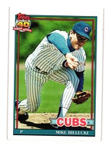 1991 Topps #501 Mike Bielecki Chicago Cubs - £2.34 GBP