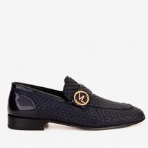 The Monarch Navy Blue Leather Men Dress Shoe image 3