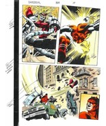 Original 1997 Daredevil vs X-Men Omega Red color guide art page 17:Colan... - $74.24