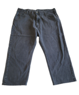 Men&#39;s Wrangler Charcoal Wash 44 x 30 Jeans ACTUAL 42&quot; x 25.5&quot; Custom Hemmed - £8.71 GBP