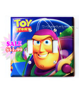 Buzz Lightyear Space astronaut Toy story Double light switch cover plate... - £9.41 GBP