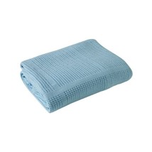 Clair de Lune Pram &amp; Travel Extra Soft Cotton Cellular Blanket (Blue)  - £13.71 GBP