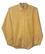 Cinch Western Shirt Mens L Yellow Gold Button Up Cotton Cowboy  - $35.40