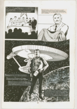 Personality Comic James Doohan Scotty Star Trek Original Art w/ TOS Enterprise - $197.99