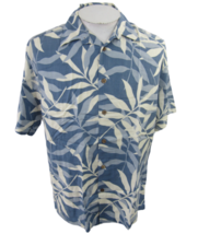 Natural Issue Men Hawaiian camp shirt L pit to pit 24 aloha luau tropical blue - £14.23 GBP