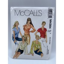 McCall&#39;s Misses Shirt Top Sewing Pattern sz XSm - Med M4384 - uncut - £8.56 GBP