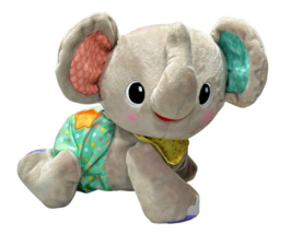 VTech Explore and Crawl Gray Elephant Plush Baby Toddler Toy WORKS VIDEO!! - $11.54