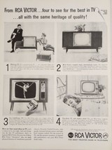 1960 Print Ad RCA Victor TV Sets 4 Television Models Heritage of Quality - £16.73 GBP