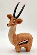 Vintage Artesania Rinconada AR Clay Pottery Antelope Gazelle Horns Figur... - £14.68 GBP