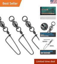 Fishing Snap Swivels, Ball Bearing Swivels with Stainless Steel Coastloc... - $39.91