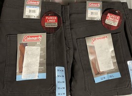 Coleman Men&#39;s Pants Fleece Lined 32x30 Tear Resistant 2 Pair Stretch Uti... - £42.09 GBP