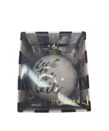 8 Oak Lane Glass Ball w Gold Deck The Halls Christmas Tree Ornament in G... - $195.72 MXN