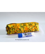 Malaysia Batik Barrel Pencil Case Pouch Zip Organizer Stationery Purse Penang - $12.99