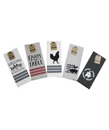 Kitchen Dish Towels Set of 5 Farmers Table Design Tea 16 x 28 Linen 100%... - $479.75 MXN