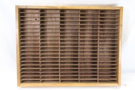 Napa Valley Box Company 100 Cassette Tape Wood Storage Holder Wall Rack Vintage - £58.76 GBP