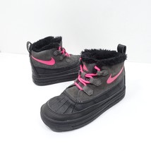 Nike Kids 859426-001 Woodside Chukka 2 Anthracitel Black Pink Boots Size 12.5 C - $22.49