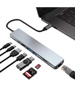 tebe USB Type C Hub To 4K HDMI RJ45 Type C 8 in 1 - £28.44 GBP