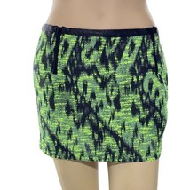 ASTR Women&#39;s Skirt Neon Abstract Pattern Tweed Mini in Neon Front Zippers Size S - £19.81 GBP