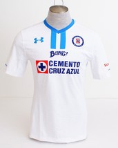 Under Armour White Cruz Azul Short Sleeve Fitted Soccer Jersey Men&#39;s NWT - £117.67 GBP