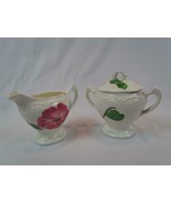 Vintage Three Piece Blue Ridge Southern Pottery Sugar Bowl W/ Lid Creamer - €47,01 EUR