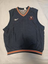 Vintage 90s Reebok Virginia Cavaliers Windbreaker Vest NCAA Size L Cotton Lined - £22.30 GBP