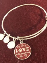 Beautiful Alex &amp; Ani “Love is all you need” Bangle Bracelet Great Condition - £6.82 GBP