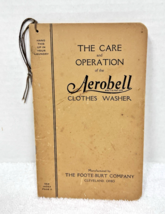 1924 The Care &amp; Operation of Aerobell Clothes Washer Booklet 39 Pages - $451.89 MXN