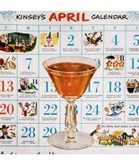 1947 Kinsey Whiskey April Calendar Advertisement Distillery Liquor DWPP22 - $459.01 MXN