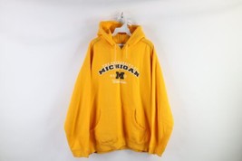 Vtg 90s Mens XL Distressed Spell Out University of Michigan Hoodie Sweatshirt - £43.48 GBP