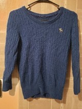 Womens Abercrombie and Fitch Long Sleeve Winter Shirt Blue Size M Sweater - £12.74 GBP