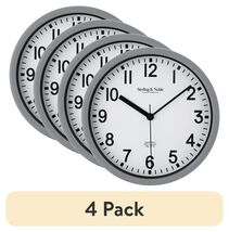 (4 Pack)  1.5" Quartz Modern Wall Clock - $36.09