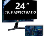 2 Pack Computer Privacy Screen 24 Inch For 16:9 Widescreen Monitor, Remo... - $101.99