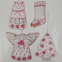  XMAS Ornament Crewel Kit Angel Cat Calico Tree Stocking Floral 3D Hangi... - £14.59 GBP