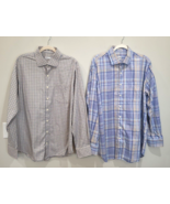 Peter Millar Mens Button Up Dress &amp; Casual Shirts White Size XL Lot 2 - $39.03 CAD