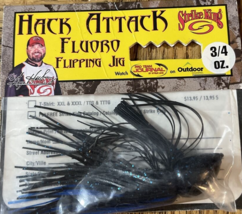 Strike King #HAFFJ34-2 Hack Attack Fluoro Flipping Jig Size 3/4oz-NEW-SH... - $18.69