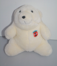 Coca-Cola Plush Polar Bear with Always Coca Cola Badge 7&quot; 90s VTG Stuffed Animal - $9.74