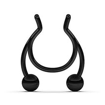 1PC Antler Shape Fake Nose Ring Clip Stainless Steel Nasal Septum Pierci... - £8.42 GBP