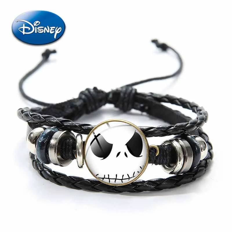 Disney Nightmare Before Christmas Bracelets Jack Sally Movie Figures Woven - £8.51 GBP