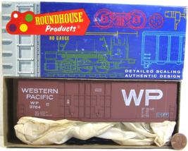 Roundhouse HO Model RR 50&#39; Dbl Dr III-Cube West Pacific 3764 Modern Box ... - $12.95