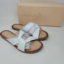 Chinese Laundry Women’s Sandals Sz 7 M Ponder White Slide - £21.04 GBP