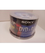Sony DVD+R 50 - Pack Spindle Blank Media 4.7GB 120 min Brand New Factory... - £19.46 GBP