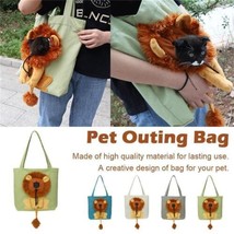 Lion Design Pet Carrier: Portable, Breathable, and Stylish for Travel with Your - £17.50 GBP