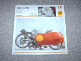 Atlas Motorcycle Card 1955 Moto Guzzi 500 CC V8 Grand Prix NOS Printed in USA - £5.10 GBP