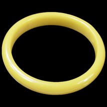 Vintage Bakelite Bangle Bracelet Yellow Butterscotch 3 inch - £16.23 GBP